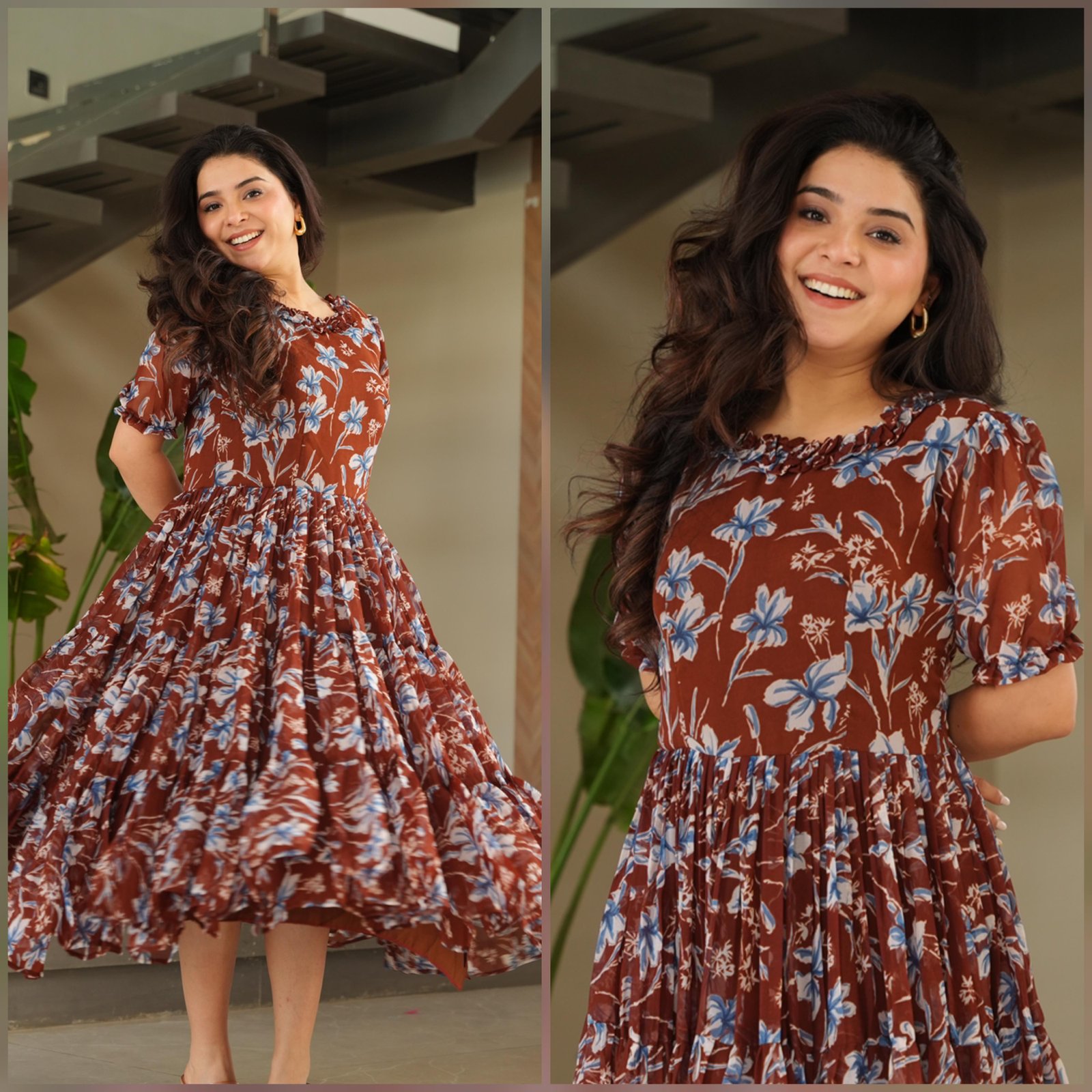 Premium georgette readymade gown